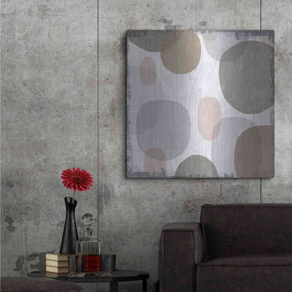 Luxe Metal Art 'Pastel Drips I' by Michael Mullan, Metal Wall Art,36x36