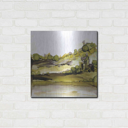 Luxe Metal Art 'Greenscape II' by Chris Paschke, Metal Wall Art,24x24