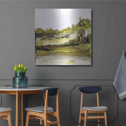 Luxe Metal Art 'Greenscape II' by Chris Paschke, Metal Wall Art,36x36