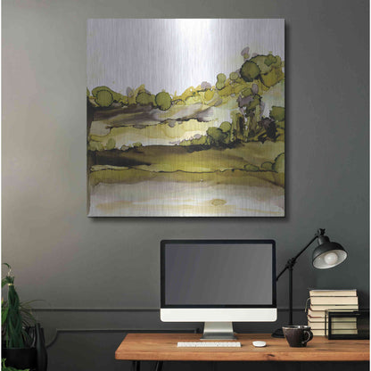 Luxe Metal Art 'Greenscape II' by Chris Paschke, Metal Wall Art,36x36