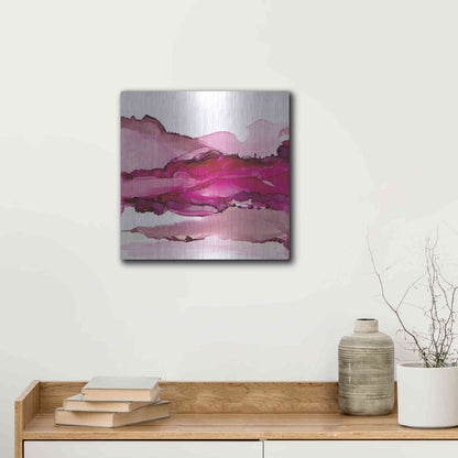 Luxe Metal Art 'Pinkscape I' by Chris Paschke, Metal Wall Art,12x12