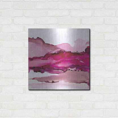 Luxe Metal Art 'Pinkscape I' by Chris Paschke, Metal Wall Art,24x24