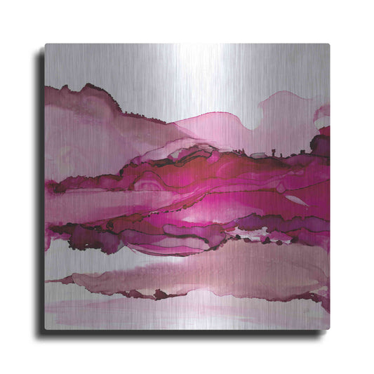 Luxe Metal Art 'Pinkscape I' by Chris Paschke, Metal Wall Art