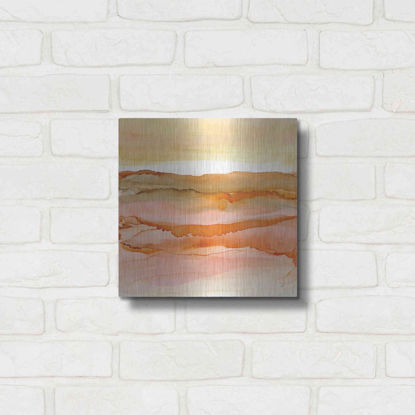 Luxe Metal Art 'Desertscape I' by Chris Paschke, Metal Wall Art,12x12