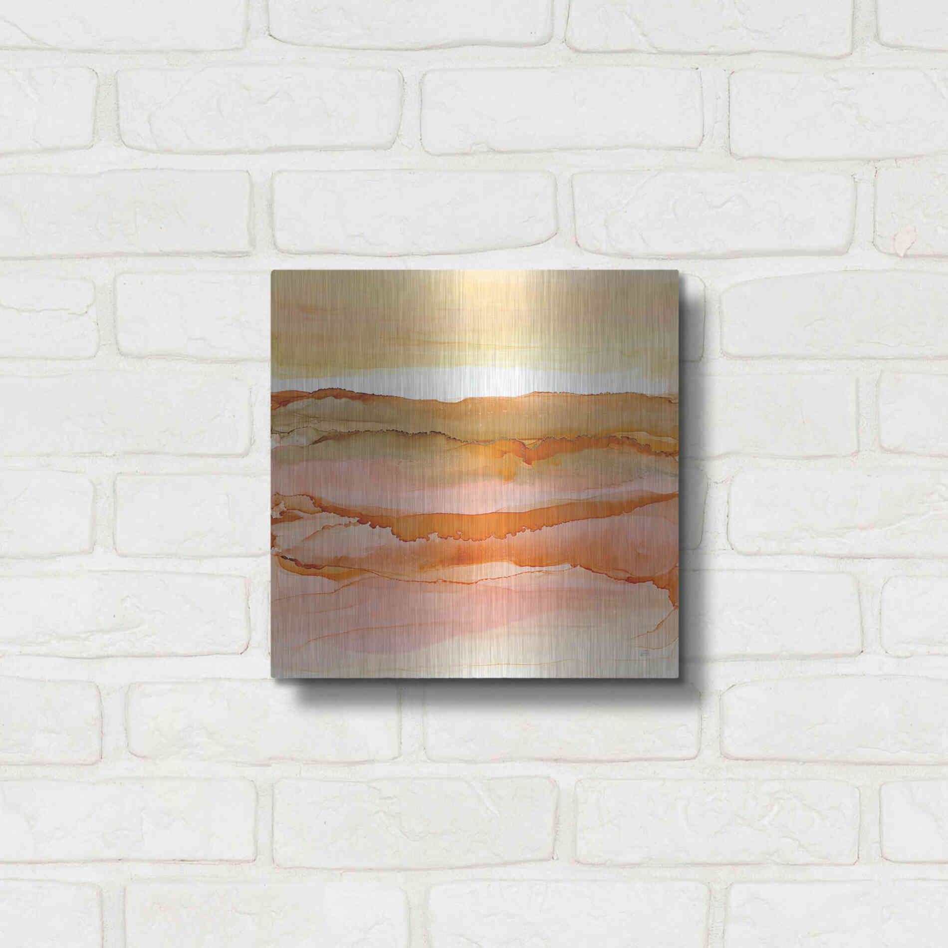 Luxe Metal Art 'Desertscape I' by Chris Paschke, Metal Wall Art,12x12