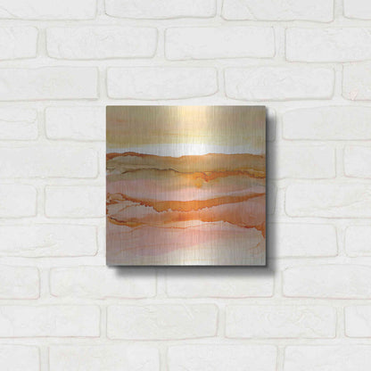 Luxe Metal Art 'Desertscape I' by Chris Paschke, Metal Wall Art,12x12