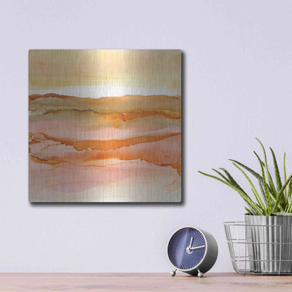 Luxe Metal Art 'Desertscape I' by Chris Paschke, Metal Wall Art,12x12