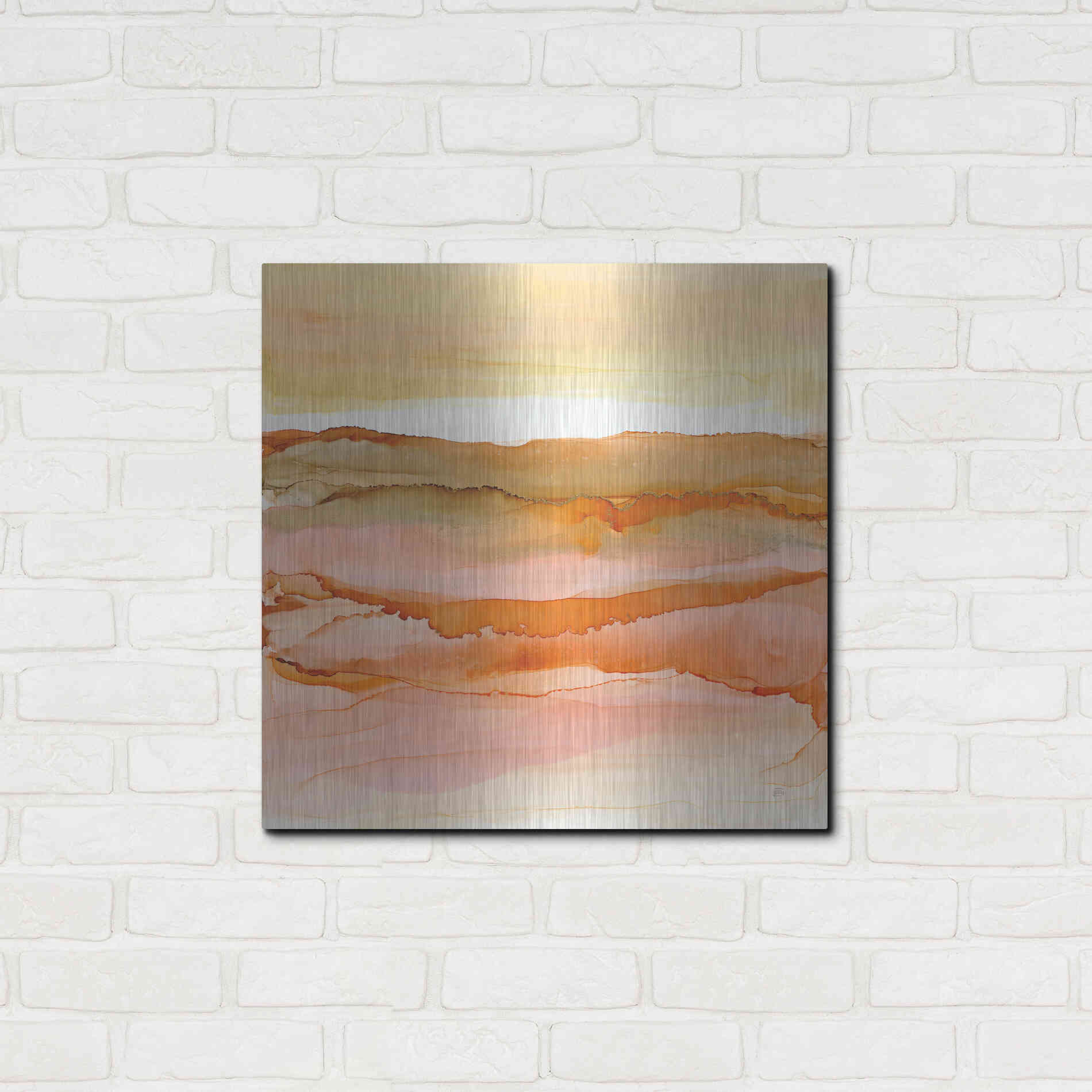 Luxe Metal Art 'Desertscape I' by Chris Paschke, Metal Wall Art,24x24