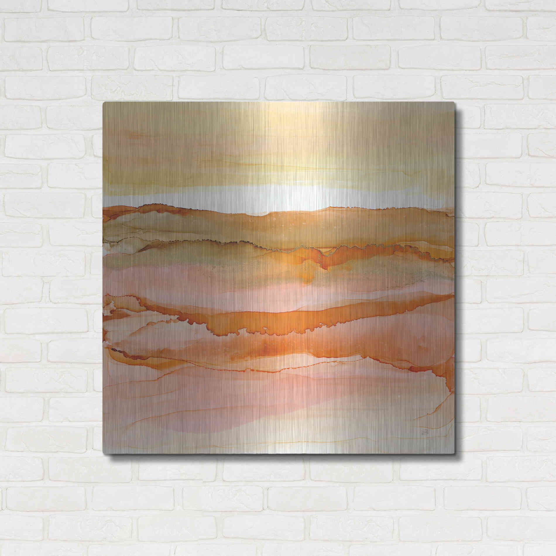 Luxe Metal Art 'Desertscape I' by Chris Paschke, Metal Wall Art,36x36