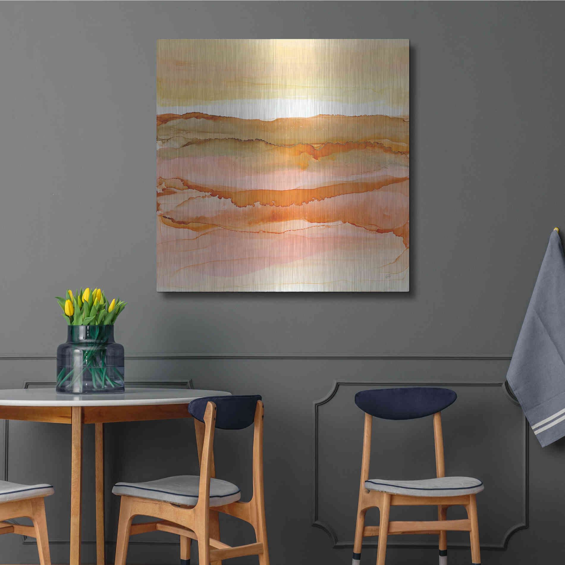 Luxe Metal Art 'Desertscape I' by Chris Paschke, Metal Wall Art,36x36