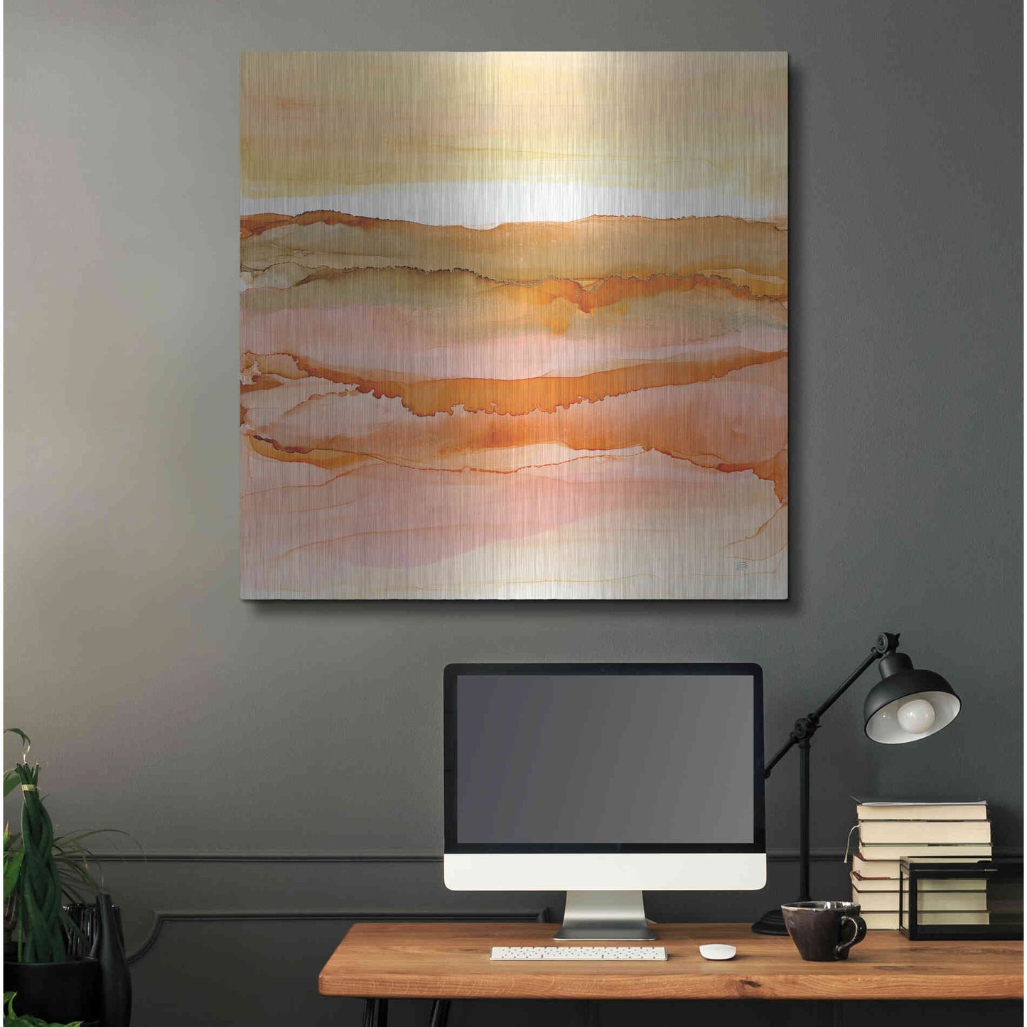 Luxe Metal Art 'Desertscape I' by Chris Paschke, Metal Wall Art,36x36