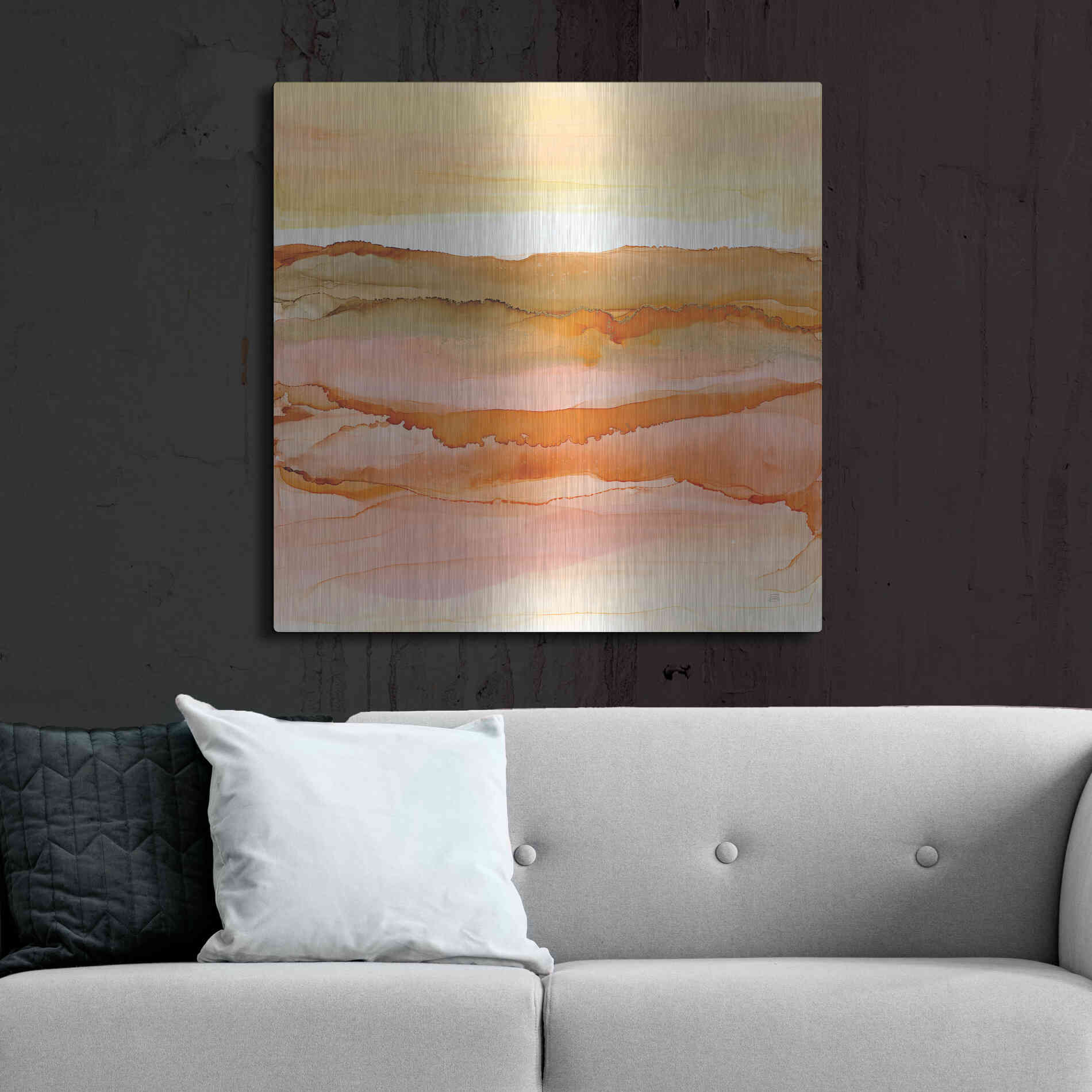 Luxe Metal Art 'Desertscape I' by Chris Paschke, Metal Wall Art,36x36