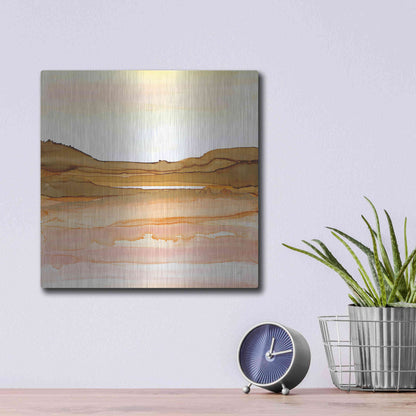 Luxe Metal Art 'Desertscape II' by Chris Paschke, Metal Wall Art,12x12