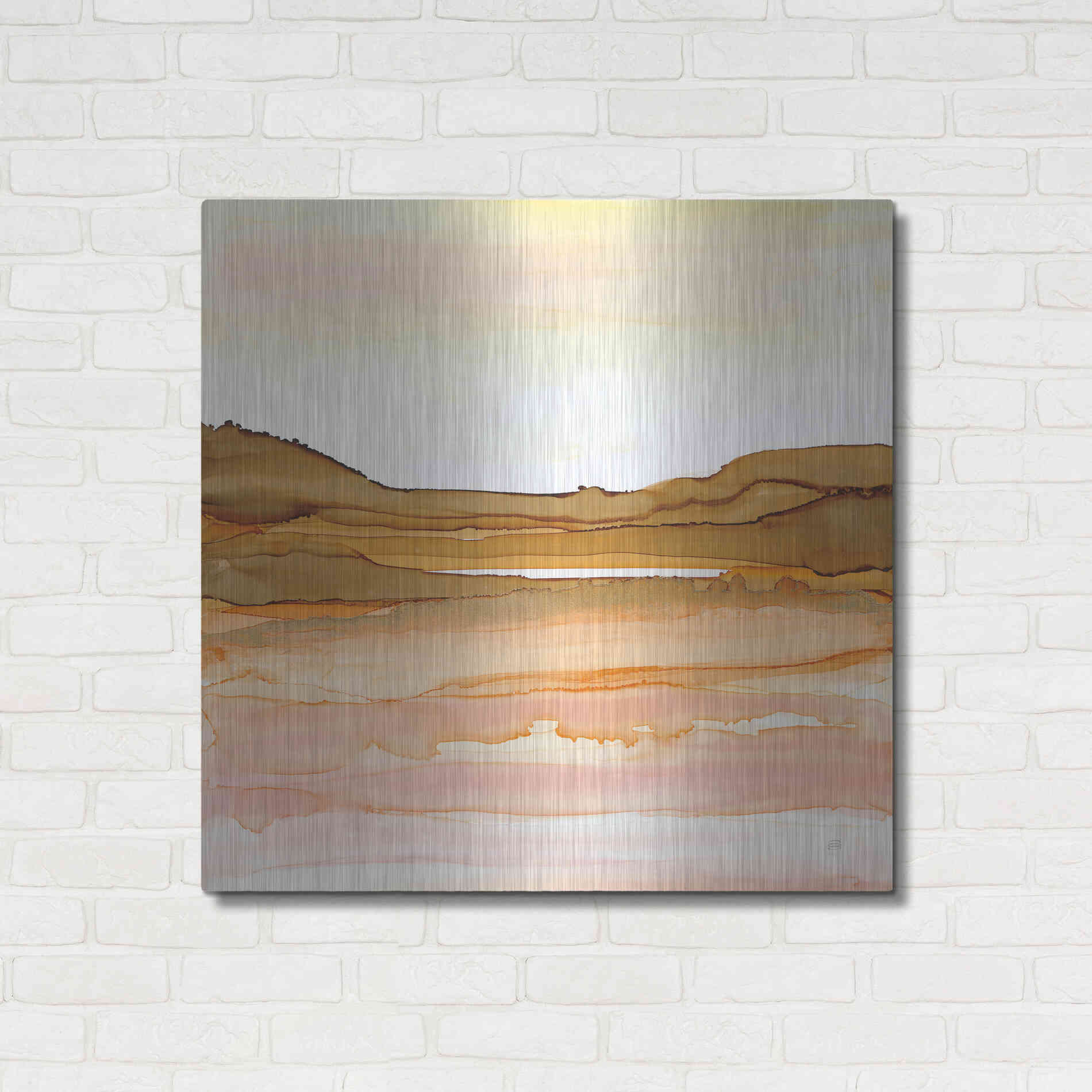 Luxe Metal Art 'Desertscape II' by Chris Paschke, Metal Wall Art,36x36