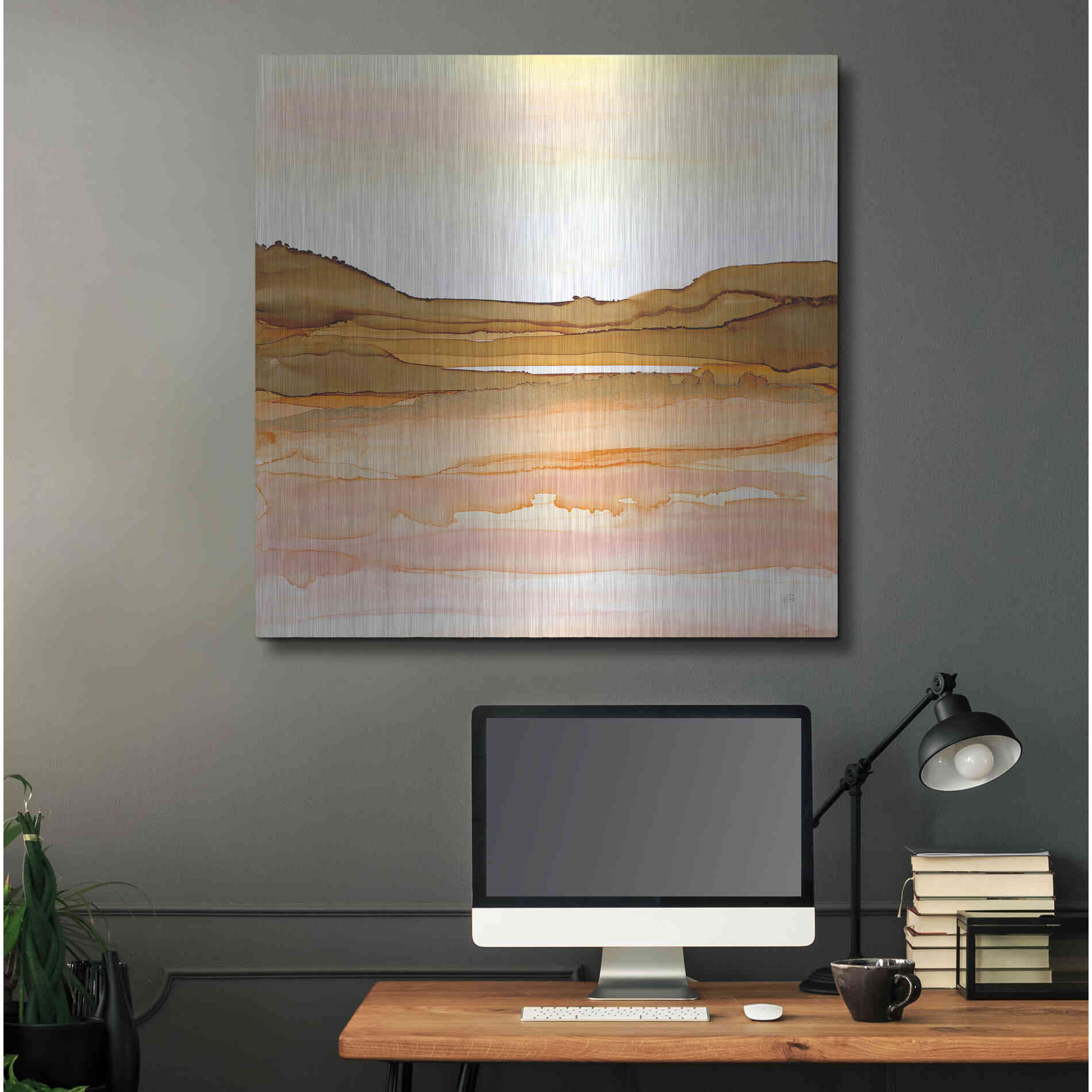 Luxe Metal Art 'Desertscape II' by Chris Paschke, Metal Wall Art,36x36