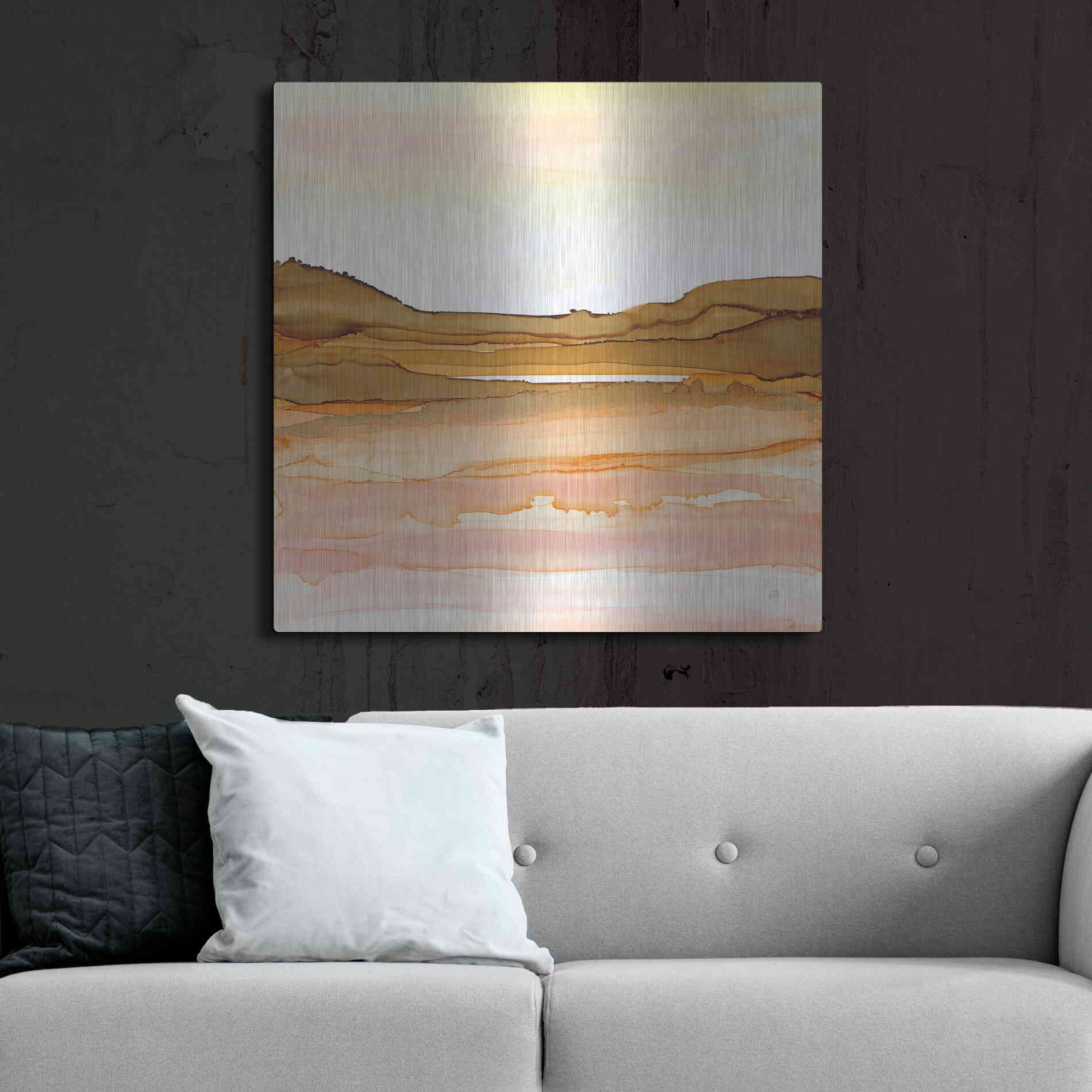 Luxe Metal Art 'Desertscape II' by Chris Paschke, Metal Wall Art,36x36