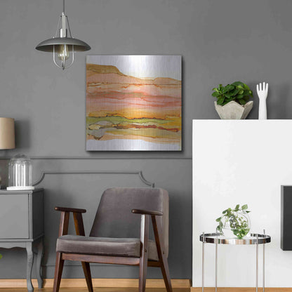 Luxe Metal Art 'Desertscape III' by Chris Paschke, Metal Wall Art,24x24