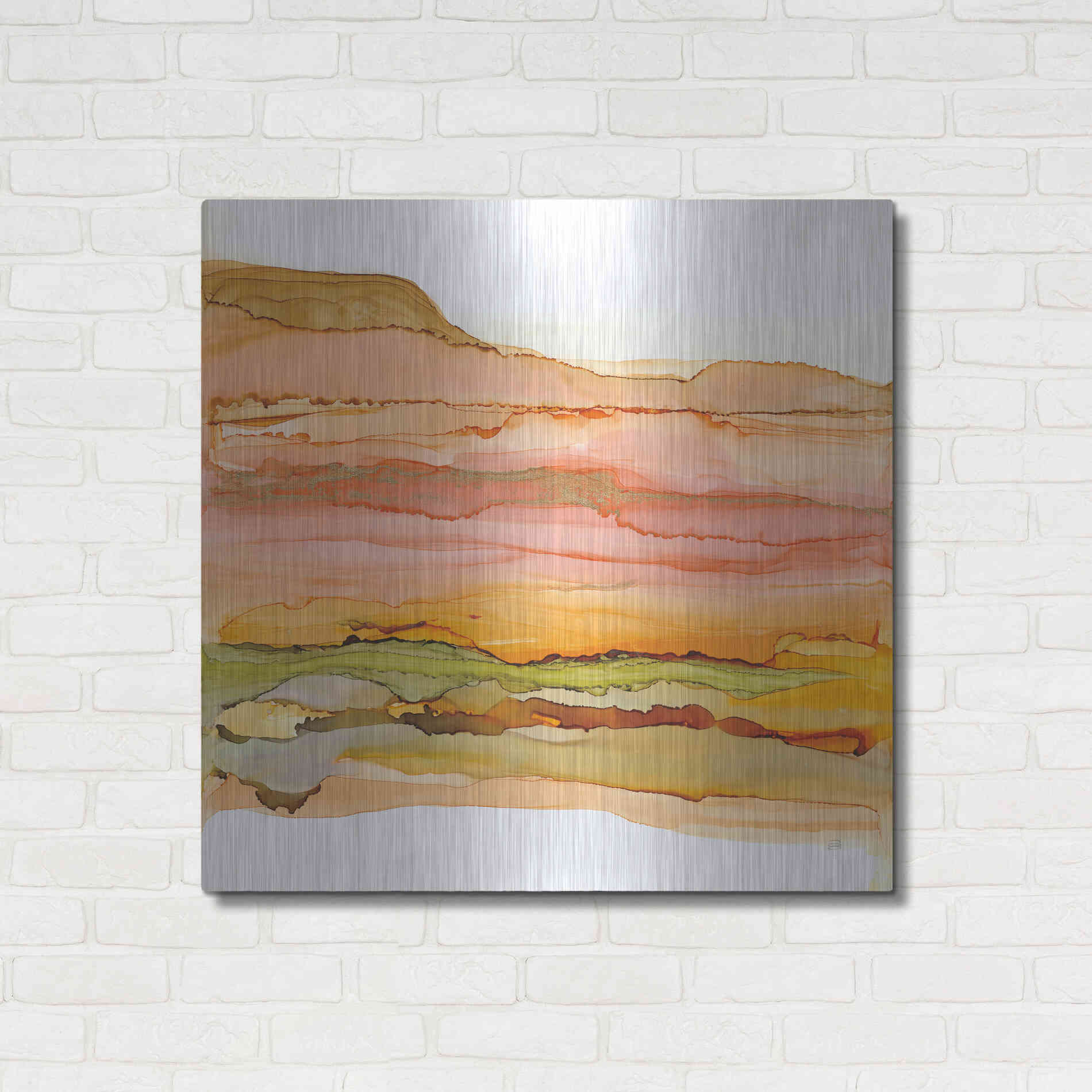 Luxe Metal Art 'Desertscape III' by Chris Paschke, Metal Wall Art,36x36