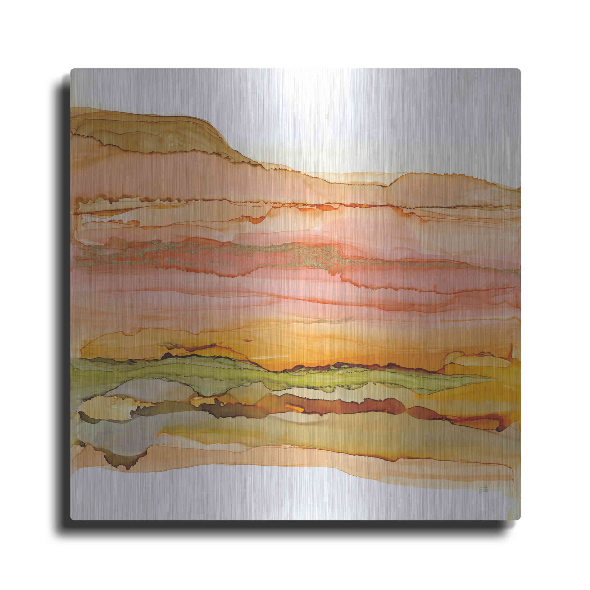 Luxe Metal Art 'Desertscape III' by Chris Paschke, Metal Wall Art