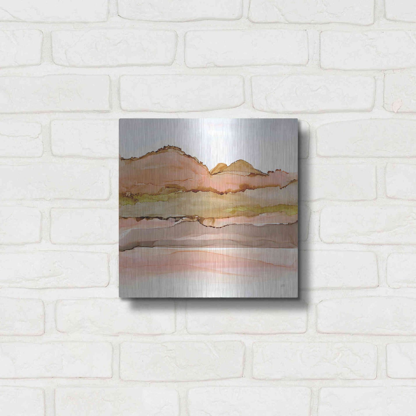 Luxe Metal Art 'Desertscape IV' by Chris Paschke, Metal Wall Art,12x12