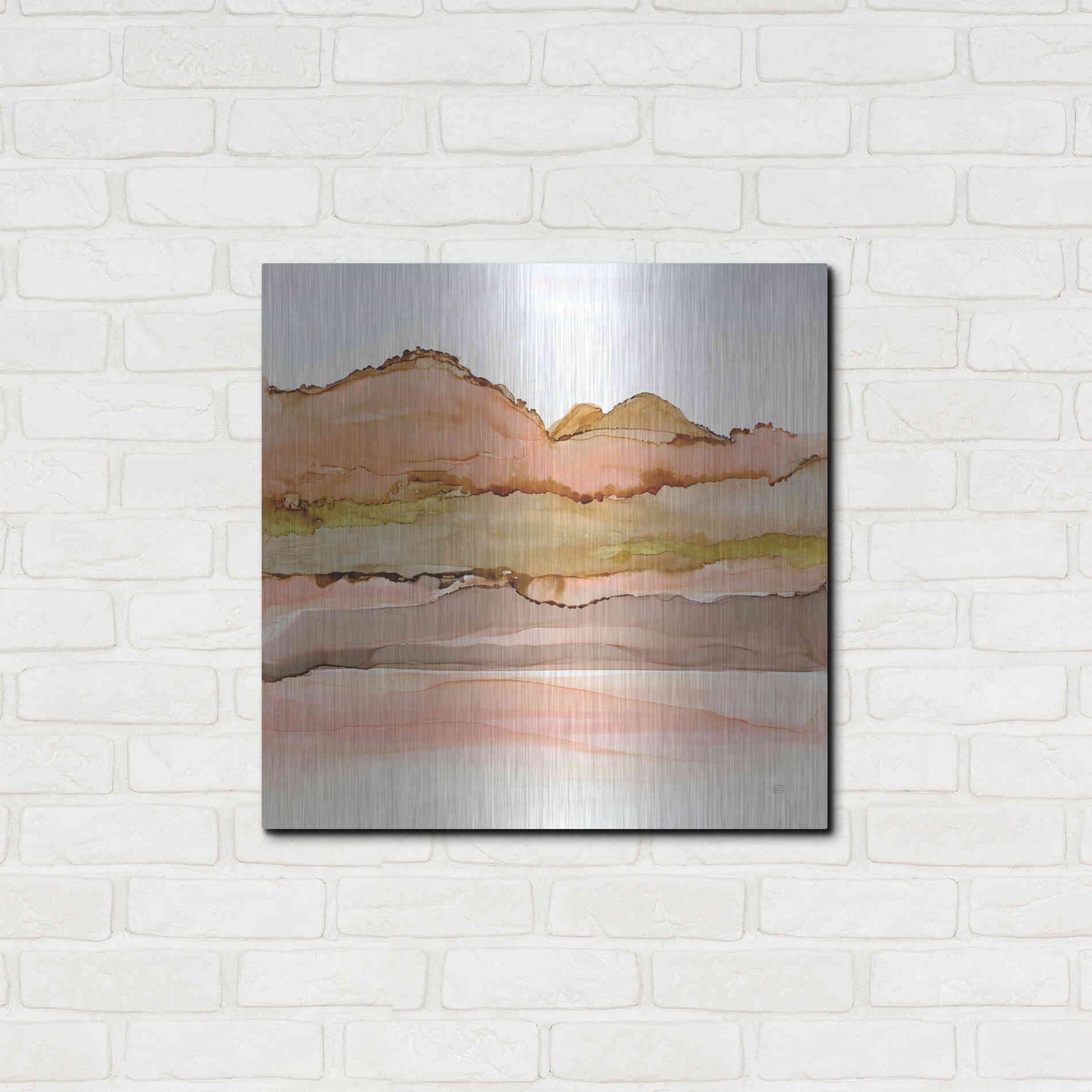 Luxe Metal Art 'Desertscape IV' by Chris Paschke, Metal Wall Art,24x24