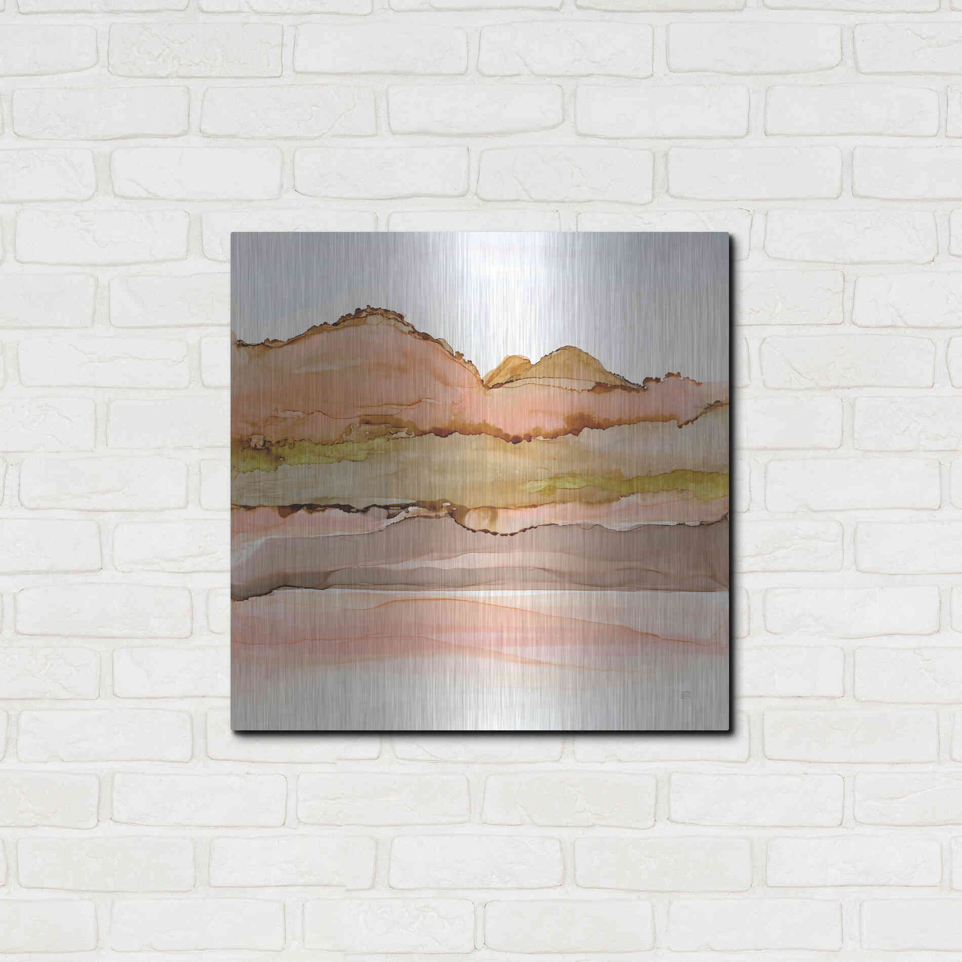 Luxe Metal Art 'Desertscape IV' by Chris Paschke, Metal Wall Art,24x24