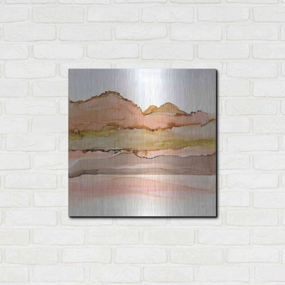 Luxe Metal Art 'Desertscape IV' by Chris Paschke, Metal Wall Art,24x24