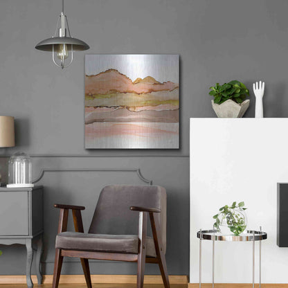 Luxe Metal Art 'Desertscape IV' by Chris Paschke, Metal Wall Art,24x24