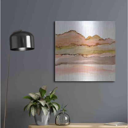 Luxe Metal Art 'Desertscape IV' by Chris Paschke, Metal Wall Art,24x24