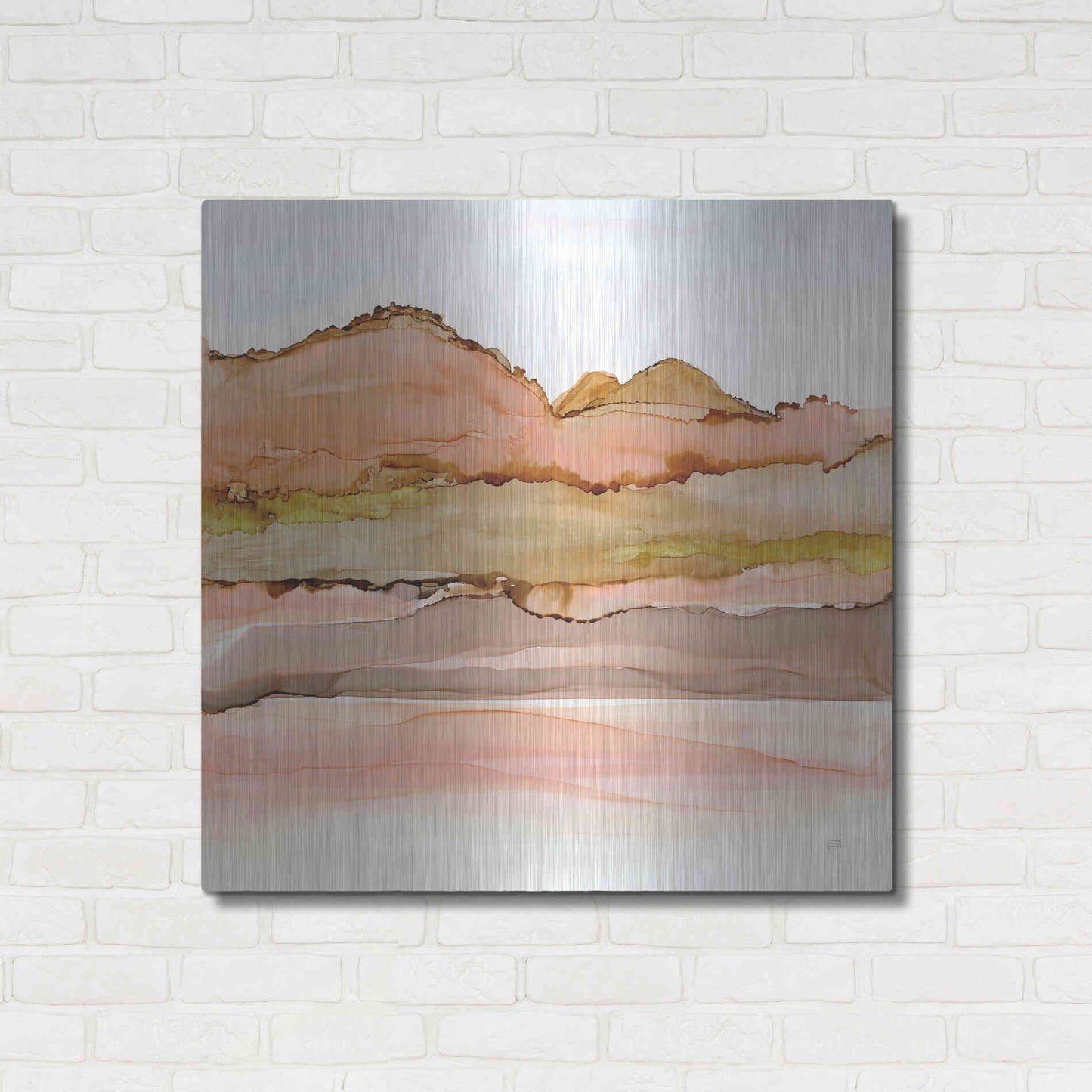 Luxe Metal Art 'Desertscape IV' by Chris Paschke, Metal Wall Art,36x36