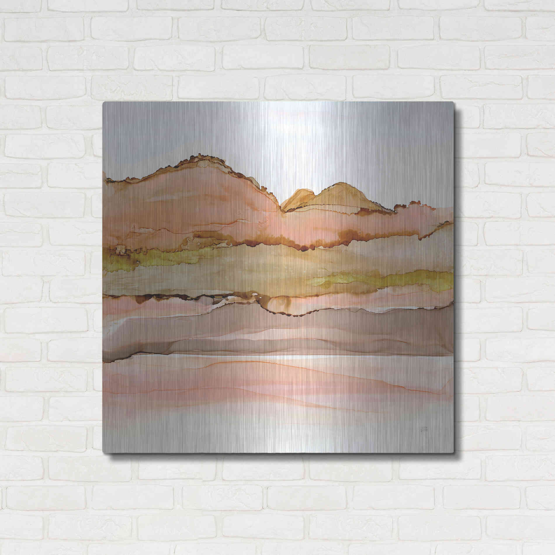 Luxe Metal Art 'Desertscape IV' by Chris Paschke, Metal Wall Art,36x36