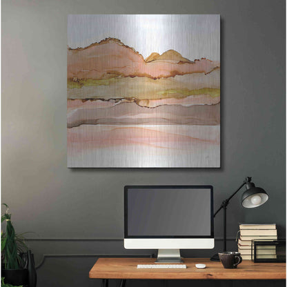 Luxe Metal Art 'Desertscape IV' by Chris Paschke, Metal Wall Art,36x36