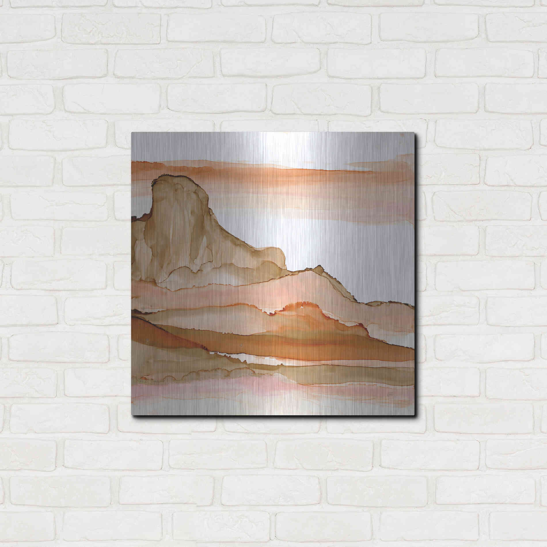 Luxe Metal Art 'Desertscape V' by Chris Paschke, Metal Wall Art,24x24