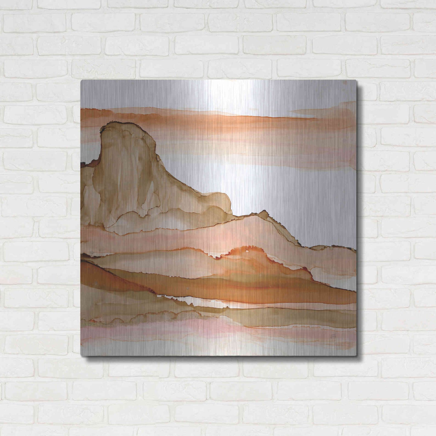 Luxe Metal Art 'Desertscape V' by Chris Paschke, Metal Wall Art,36x36