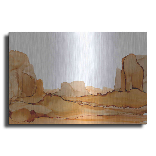 Luxe Metal Art 'Brownscape I' by Chris Paschke, Metal Wall Art