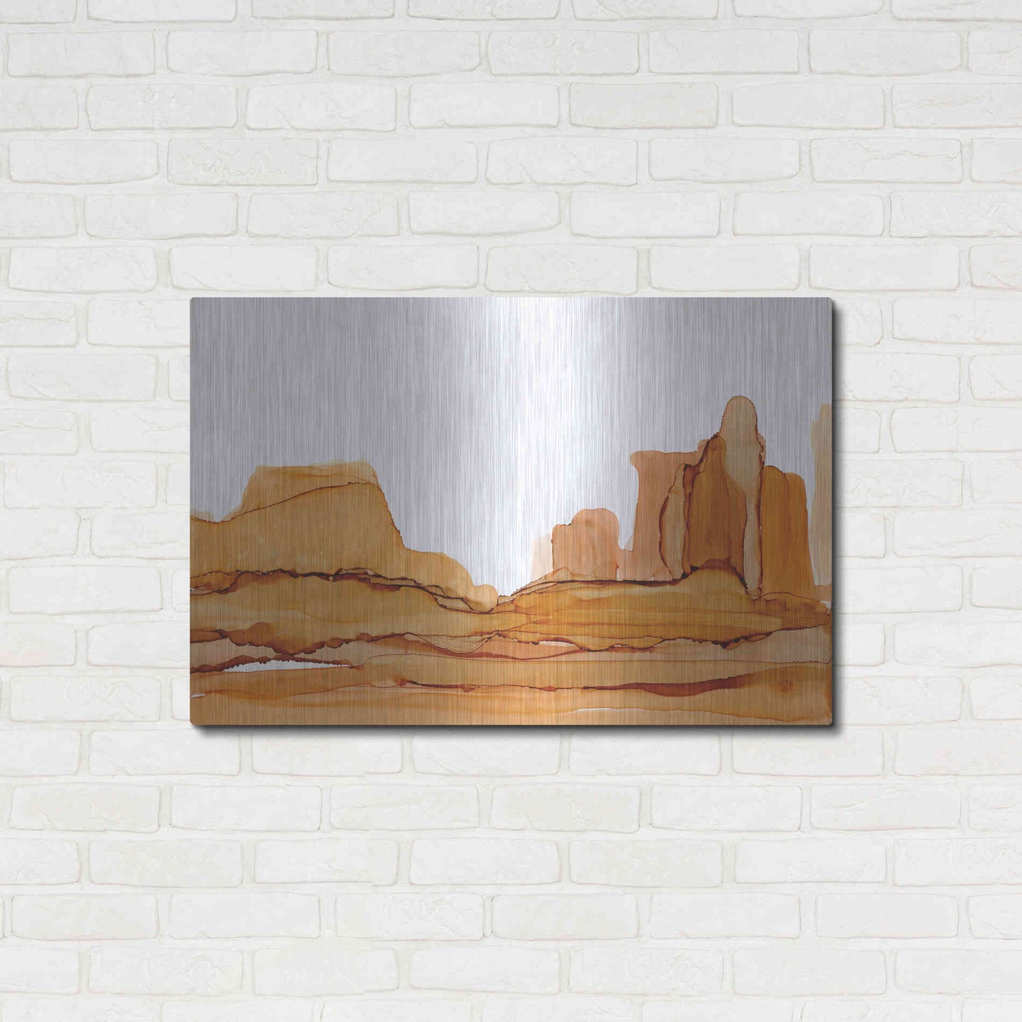 Luxe Metal Art 'Brownscape II' by Chris Paschke, Metal Wall Art,36x24