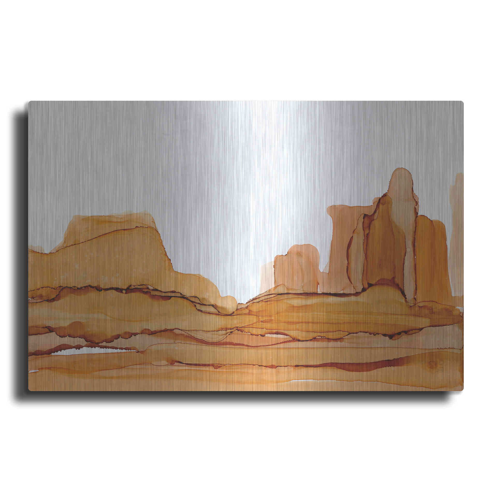 Luxe Metal Art 'Brownscape II' by Chris Paschke, Metal Wall Art