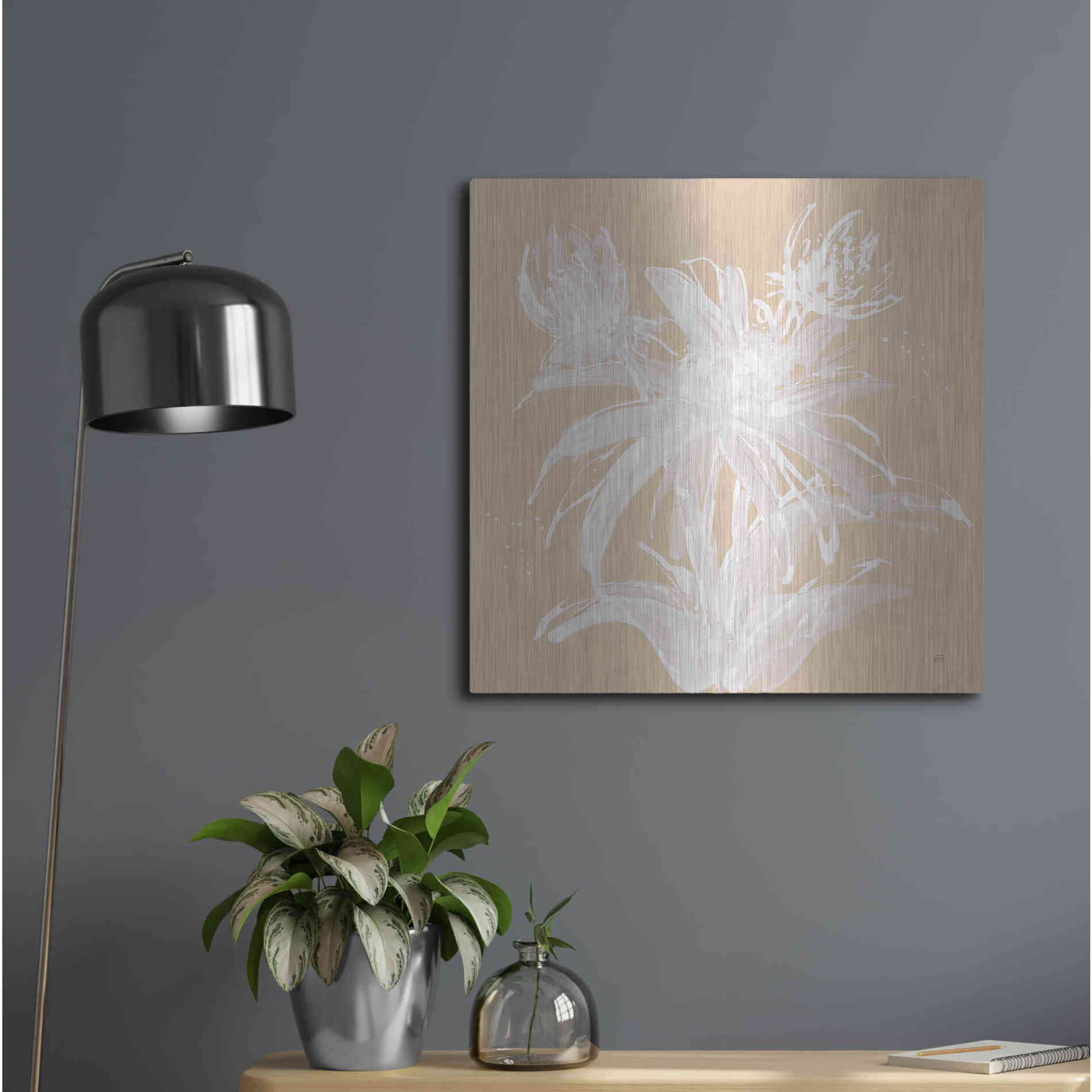 Luxe Metal Art 'Echinacea III' by Chris Paschke, Metal Wall Art,24x24