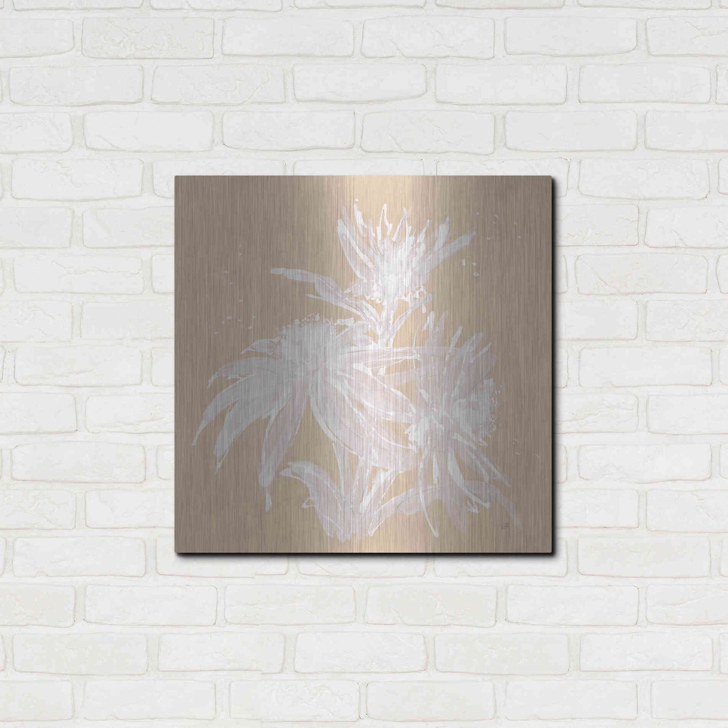 Luxe Metal Art 'Echinacea IV' by Chris Paschke, Metal Wall Art,24x24