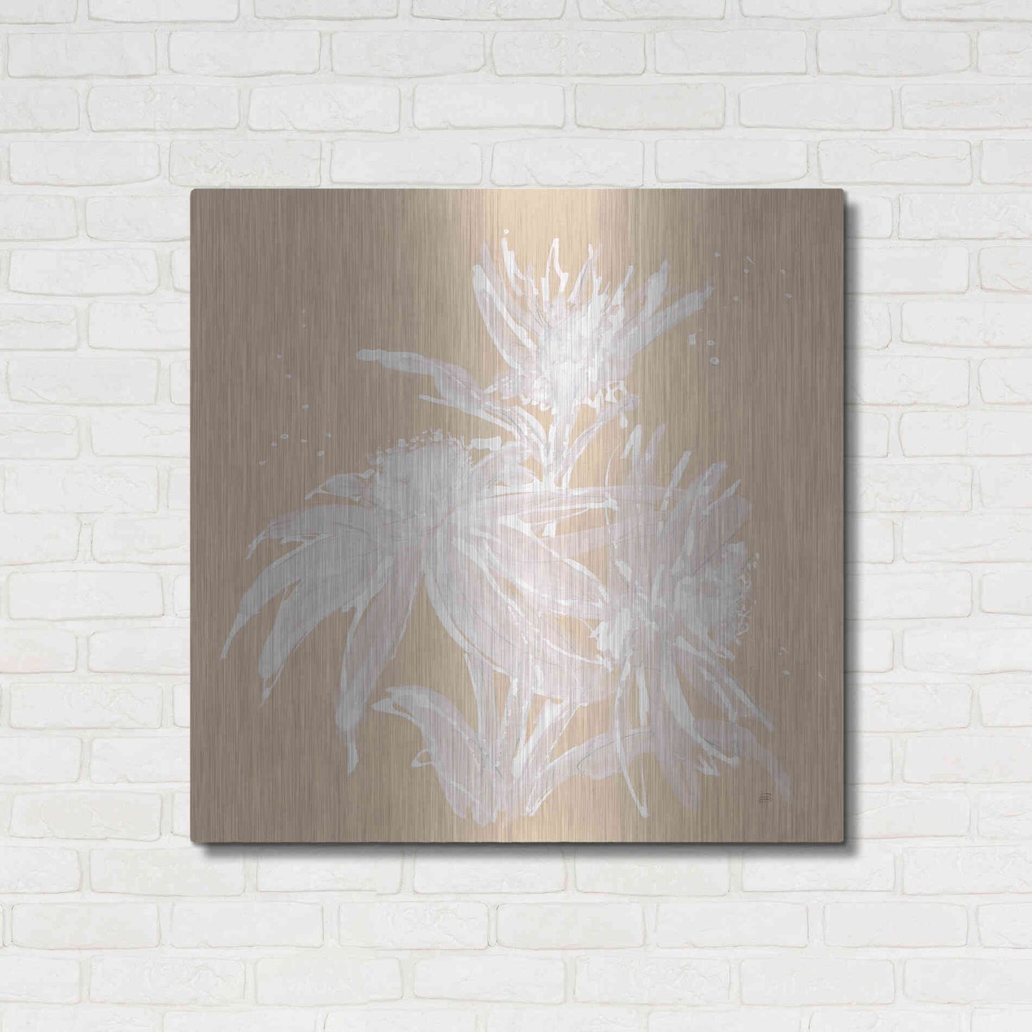 Luxe Metal Art 'Echinacea IV' by Chris Paschke, Metal Wall Art,36x36