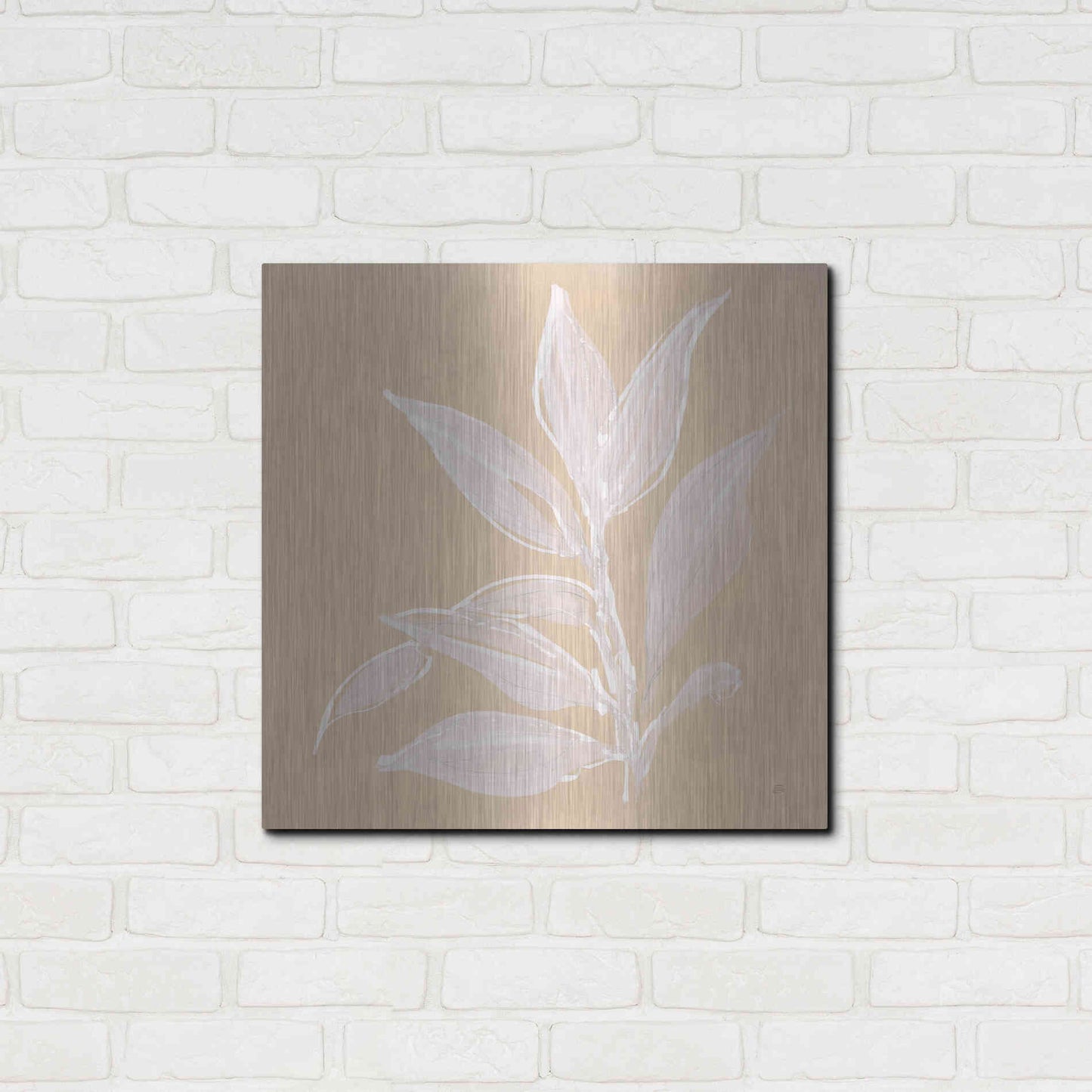 Luxe Metal Art 'Leaf Study I' by Chris Paschke, Metal Wall Art,24x24