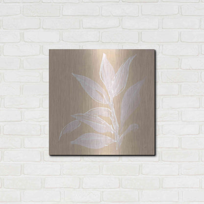 Luxe Metal Art 'Leaf Study I' by Chris Paschke, Metal Wall Art,24x24