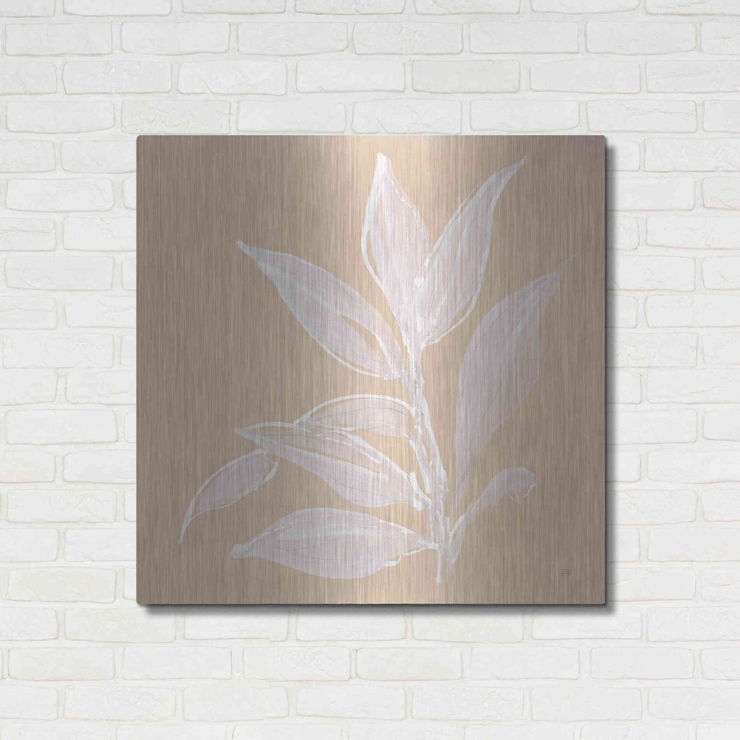Luxe Metal Art 'Leaf Study I' by Chris Paschke, Metal Wall Art,36x36
