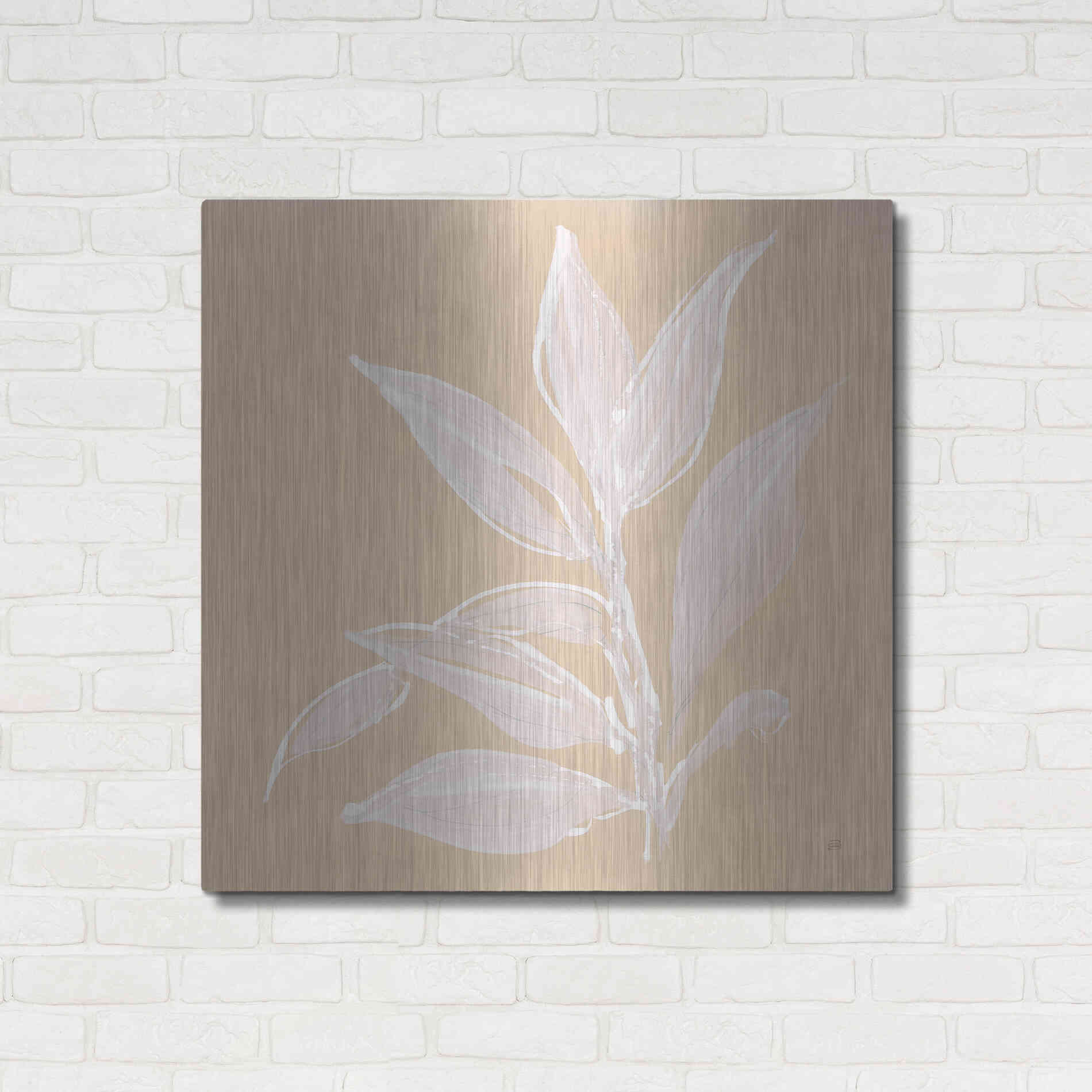 Luxe Metal Art 'Leaf Study I' by Chris Paschke, Metal Wall Art,36x36