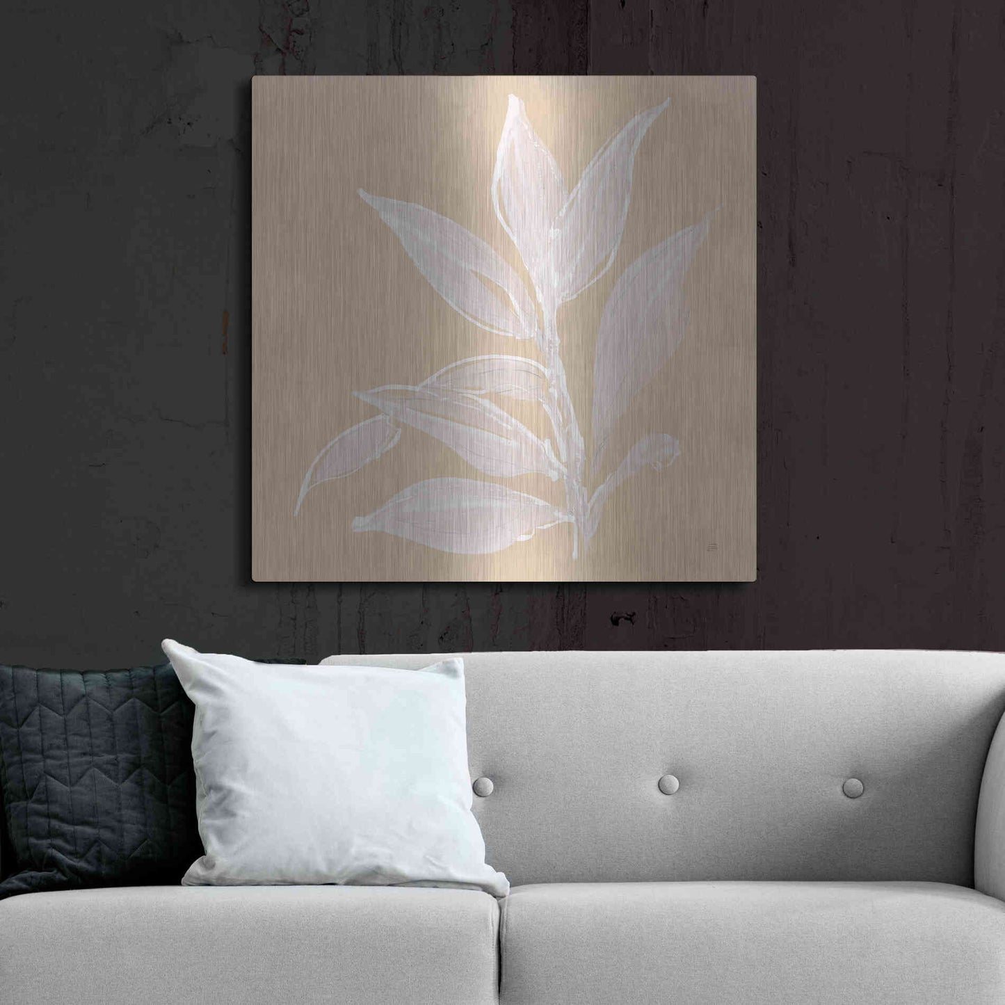 Luxe Metal Art 'Leaf Study I' by Chris Paschke, Metal Wall Art,36x36