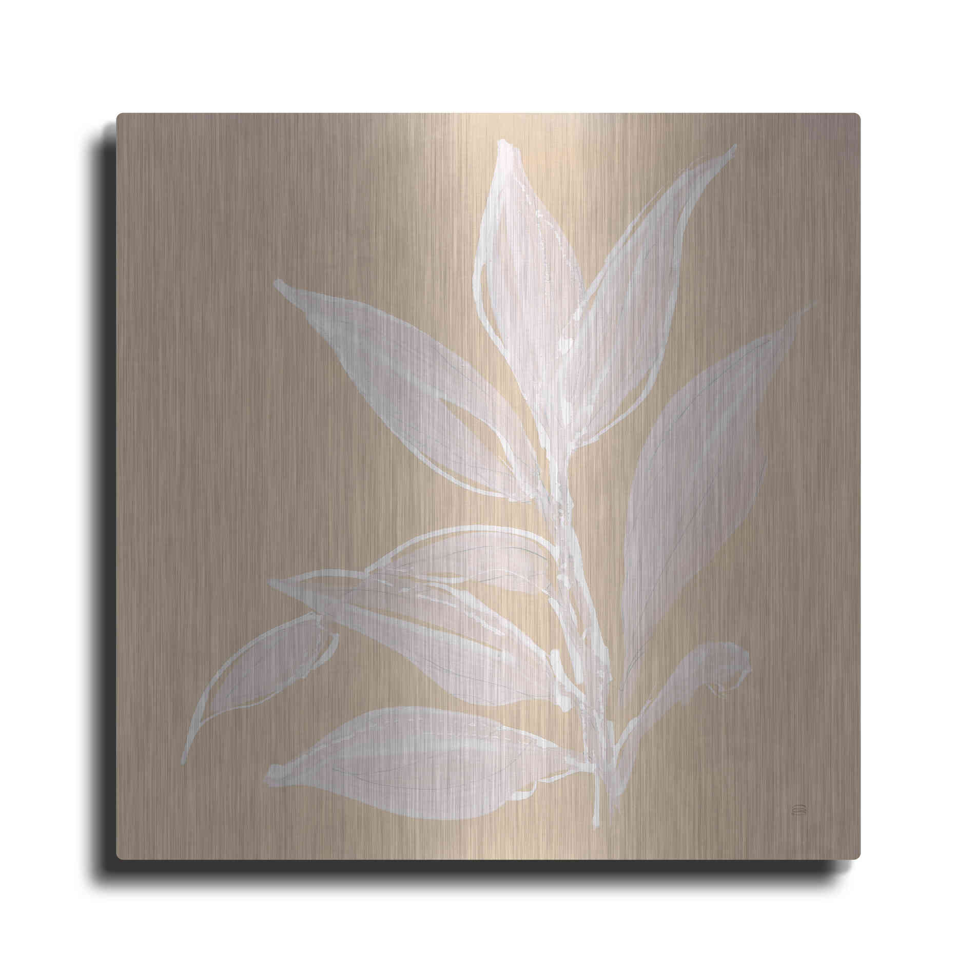 Luxe Metal Art 'Leaf Study I' by Chris Paschke, Metal Wall Art