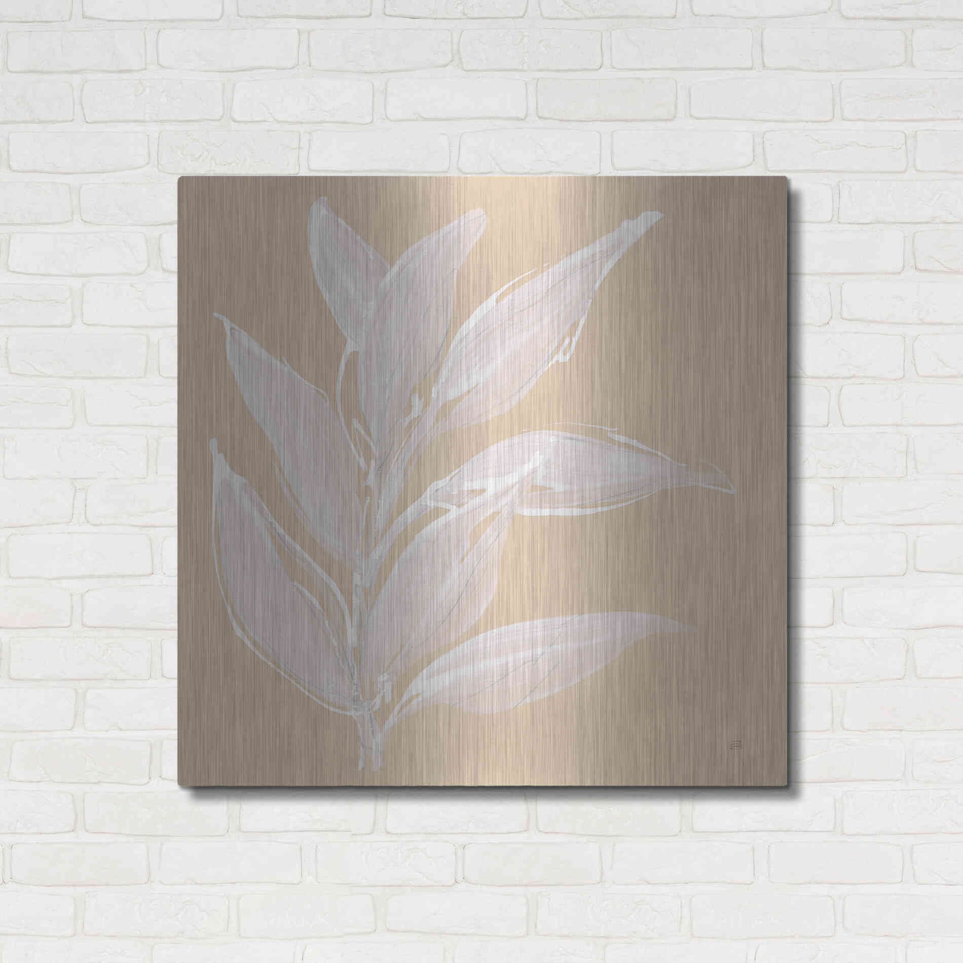 Luxe Metal Art 'Leaf Study II' by Chris Paschke, Metal Wall Art,36x36