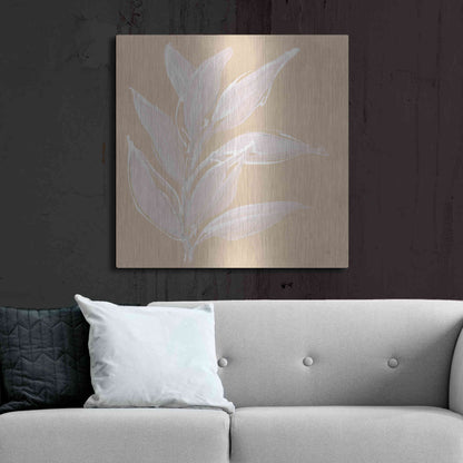 Luxe Metal Art 'Leaf Study II' by Chris Paschke, Metal Wall Art,36x36