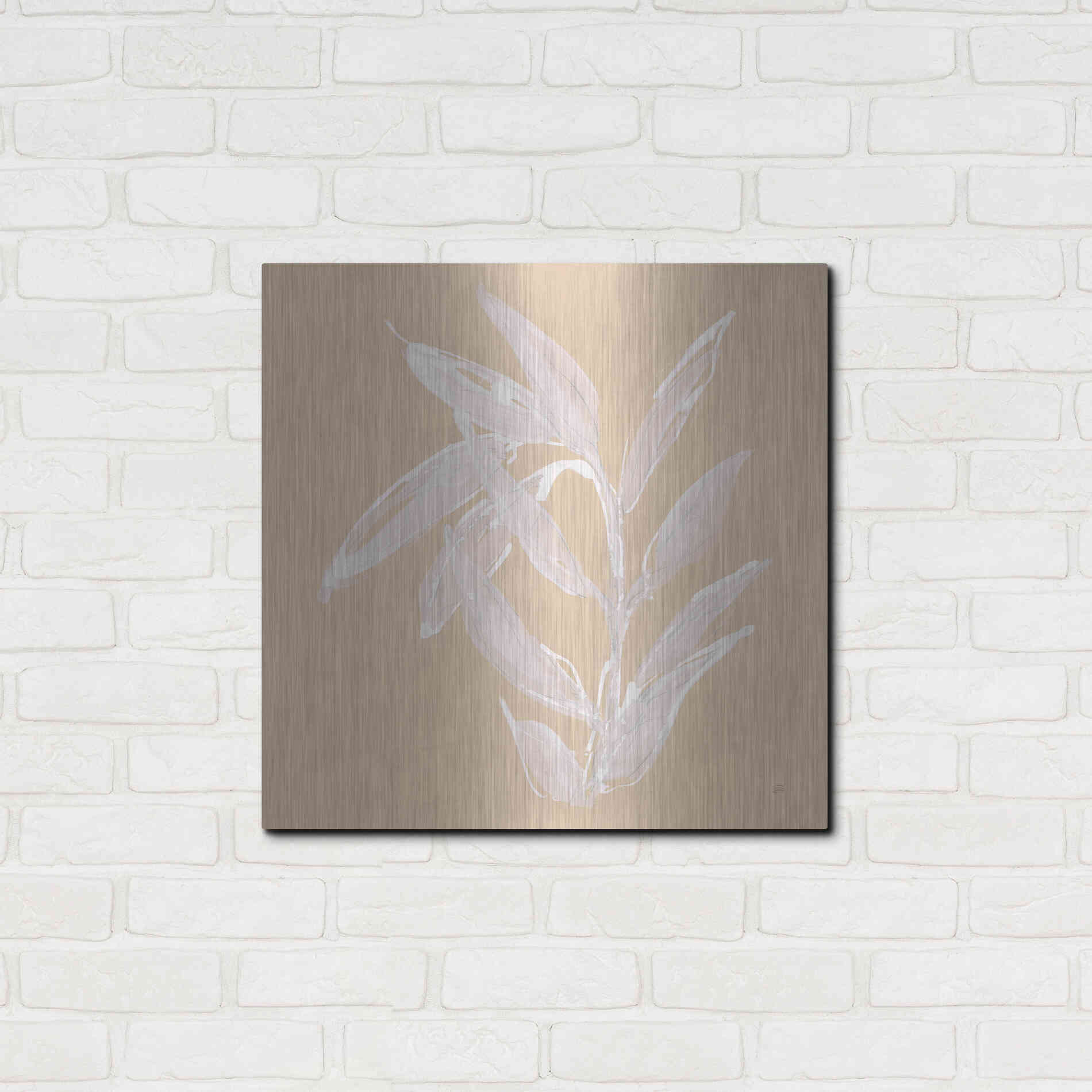 Luxe Metal Art 'Leaf Study III' by Chris Paschke, Metal Wall Art,24x24