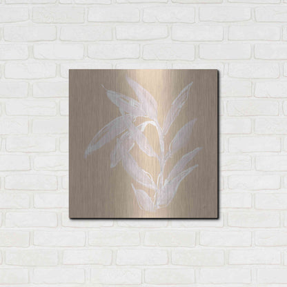 Luxe Metal Art 'Leaf Study III' by Chris Paschke, Metal Wall Art,24x24